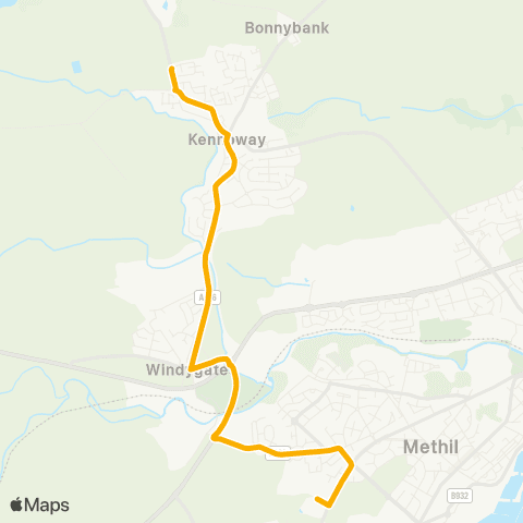 Stagecoach East Scotland Denhead Turning Circle - Levenmouth Academy map
