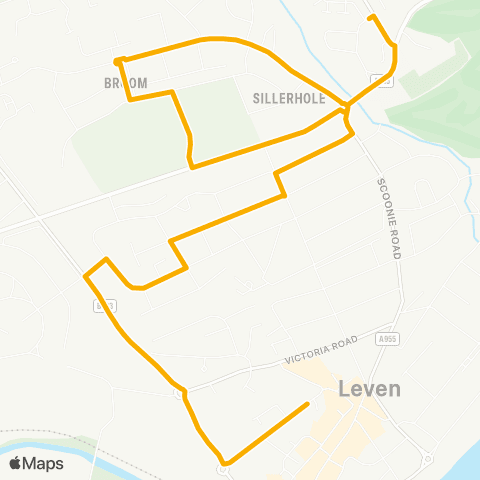 Stagecoach East Scotland Coldstream Pk - Parkhill Primary School map
