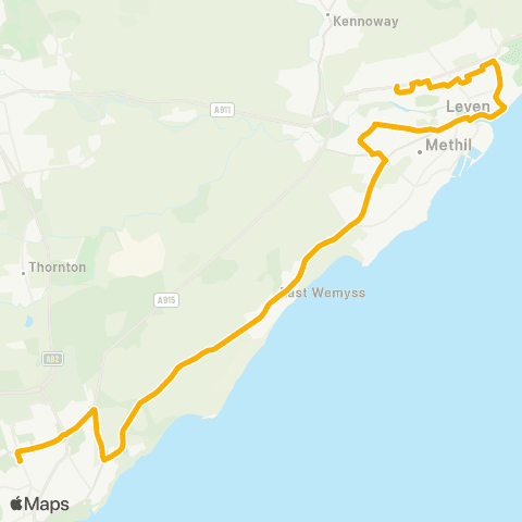 Stagecoach East Scotland Turpie Rd Turning Circle - St Andrews HS map
