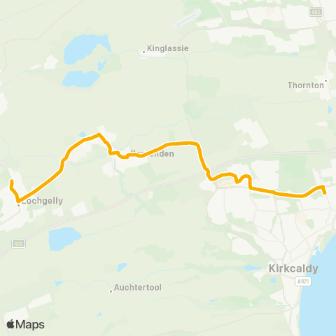 Stagecoach East Scotland Railway Station - St Andrews High School map