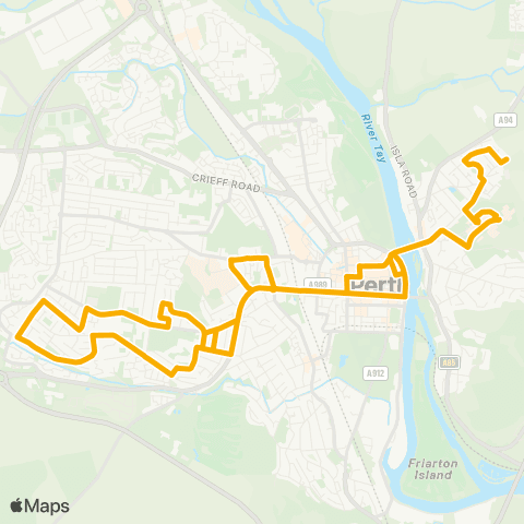 Stagecoach East Scotland Gannochy Walk - Rohallion map