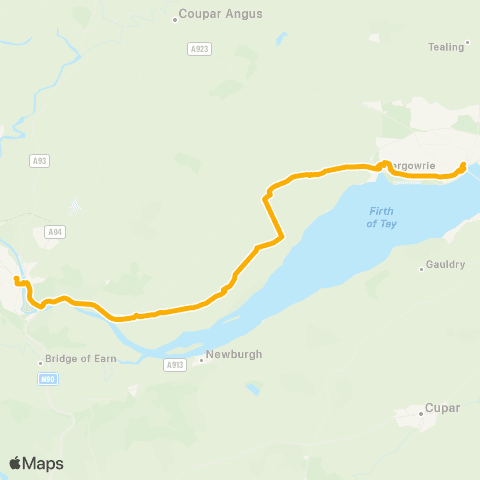 Stagecoach East Scotland Seagate Bus Station - Invergowrie Inn map