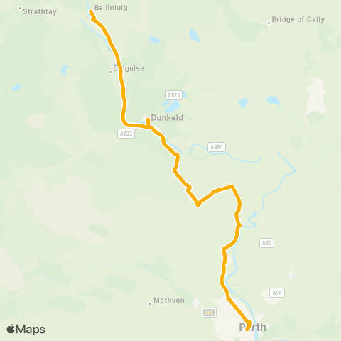Stagecoach East Scotland Bus Station - Tulliemet Road End map