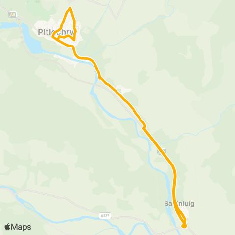 Stagecoach East Scotland Tulliemet Road End - Tulliemet Road End map