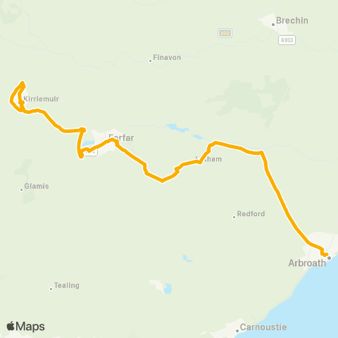 Stagecoach East Scotland Community Campus - Bus Station map