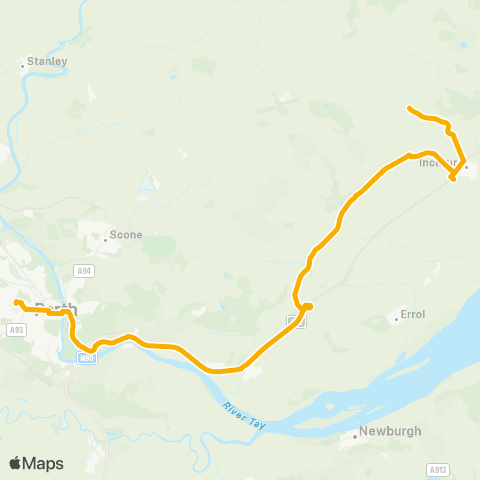 Stagecoach East Scotland Royal Infirmary - Primary School map
