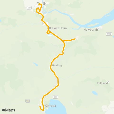 Stagecoach East Scotland Bus Station - Park and Ride map