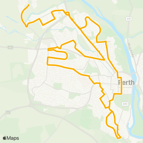 Stagecoach East Scotland Bus Depot - Bus Depot map