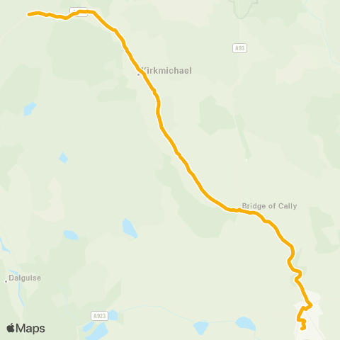 Stagecoach East Scotland Kindrogan Centre Road End - Wellmeadow map
