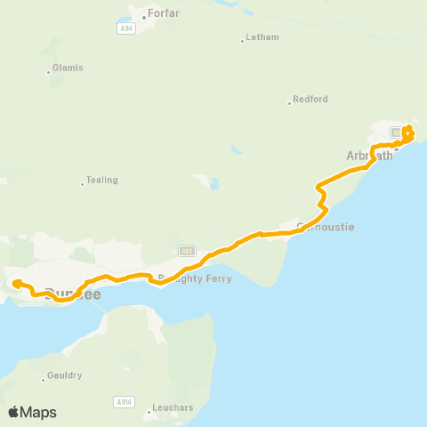 Stagecoach East Scotland Bus Station - Ninewells Hospital map