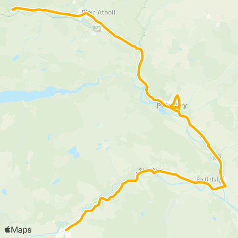 Stagecoach East Scotland House of Bruar car park - Chapel Street map
