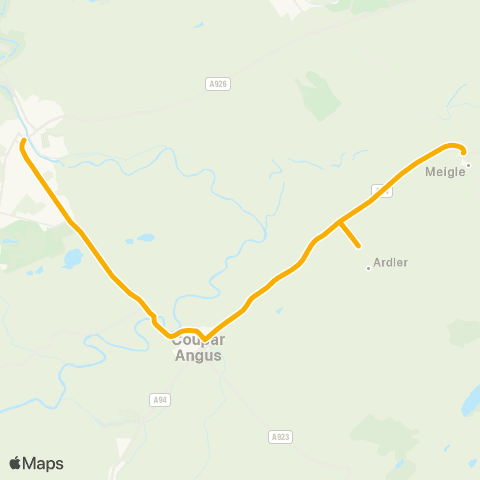 Stagecoach East Scotland Church - Wellmeadow map