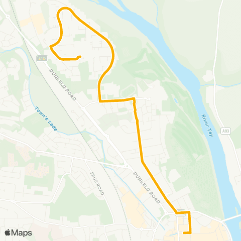 Stagecoach East Scotland Argyll Road - Mill Street map