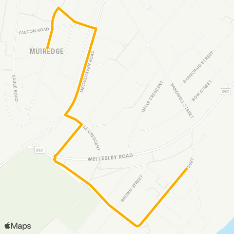 Stagecoach East Scotland Primary School - Robin Crescent map