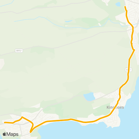 Stagecoach East Scotland Stenhouse Drive - Balwearie High School map