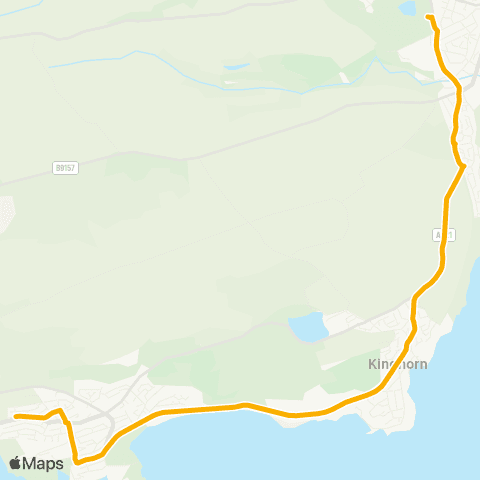 Stagecoach East Scotland Stenhouse Drive - Balwearie High School map