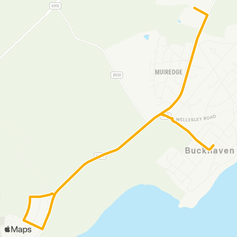 Stagecoach East Scotland McDuff - Levenmouth Academy map