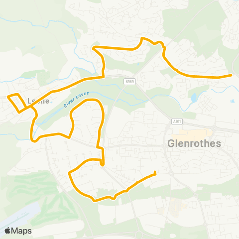 Stagecoach East Scotland St Pauls PS Bus Bay - Cadham Square map