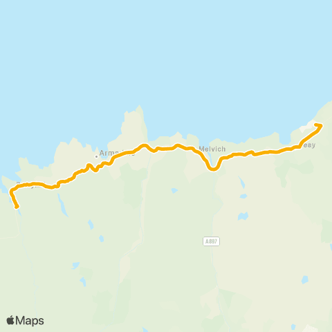 Stagecoach Bluebird Bank of Scotland - Bus Stance map