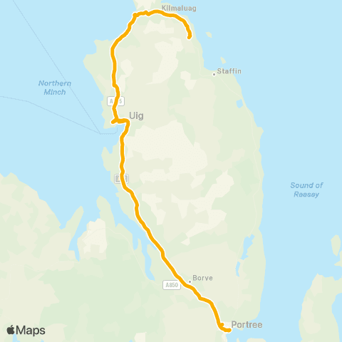 Stagecoach Bluebird Somerled Square - Road End map