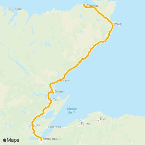 Stagecoach Bluebird Inverness Shopping Pk - Bus Sta Stance 3 map
