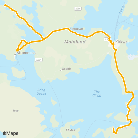 Stagecoach Bluebird Ferry terminal - Hamnavoe Estate map