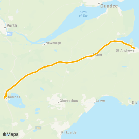Stagecoach East Scotland Airport - Park and Ride map
