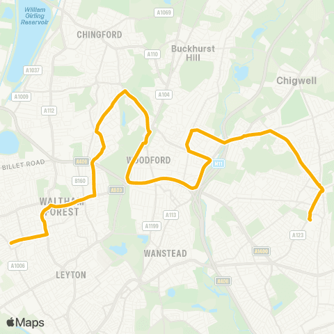 Stagecoach London Barkingside Tesco - St James Street Sta map