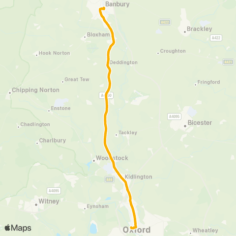 Stagecoach Oxfordshire Bus Station - Railway Station map