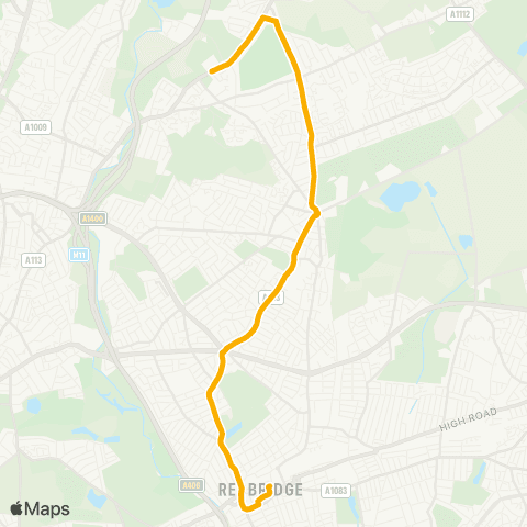 Stagecoach London West Hatch School - Hainault Street map