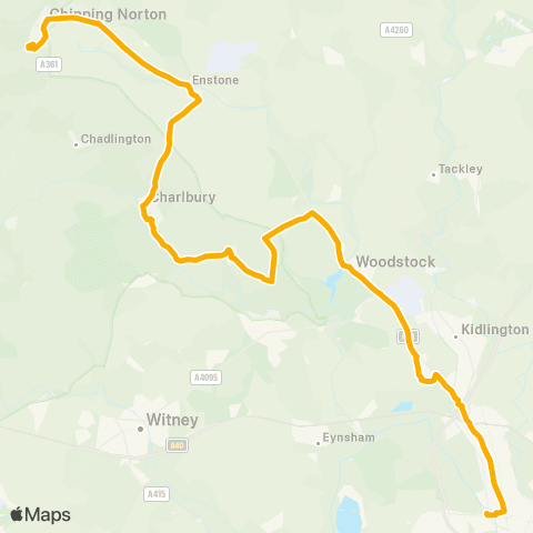 Stagecoach Oxfordshire Railway Station - Churchill House map