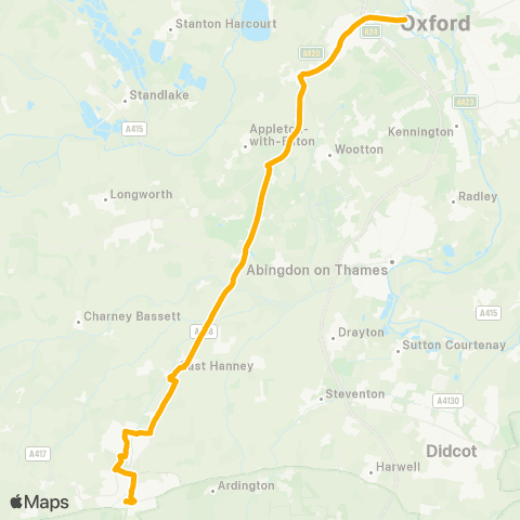 Stagecoach Oxfordshire Osney Island - Market Place map