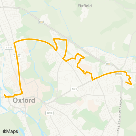 Stagecoach Oxfordshire Railway Sta - Jr Hospital Main Entrance map