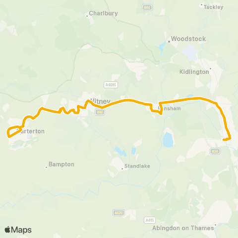 Stagecoach Oxfordshire Stanmore Crescent - Frideswide Square map