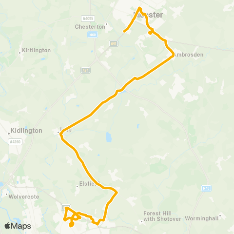 Stagecoach Oxfordshire West Wing - Pioneer Square map