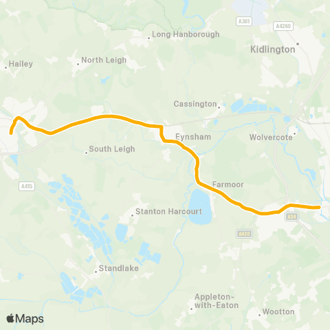 Stagecoach Oxfordshire Acre End Street - Osney Island map