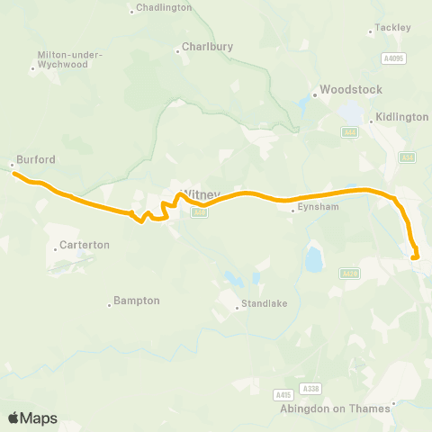 Stagecoach Oxfordshire Stanmore Crescent - Magdalen Street East map