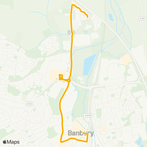 Stagecoach Oxfordshire Thenford Way - Bridge Street map