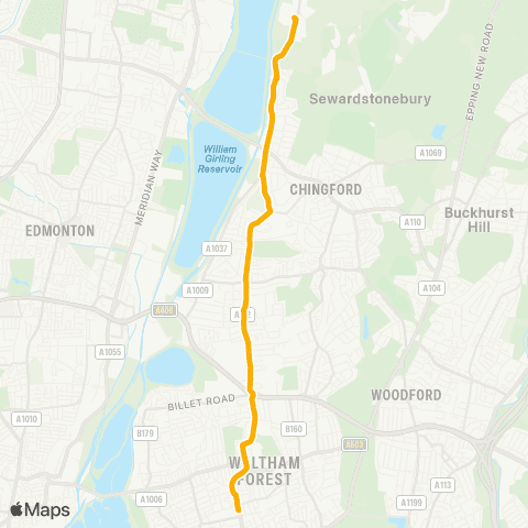 Stagecoach London Lea Val Campsite - Walthamstow Bus Sta map