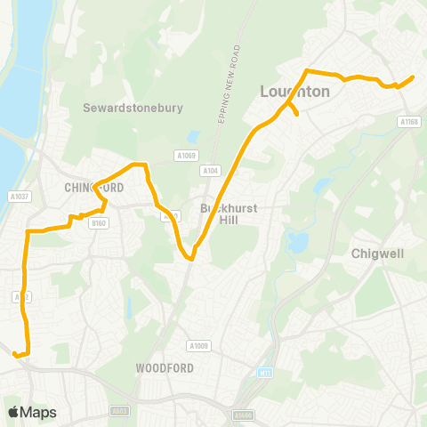 Stagecoach London Salisbury Hall Sainsbury's - The Bway map