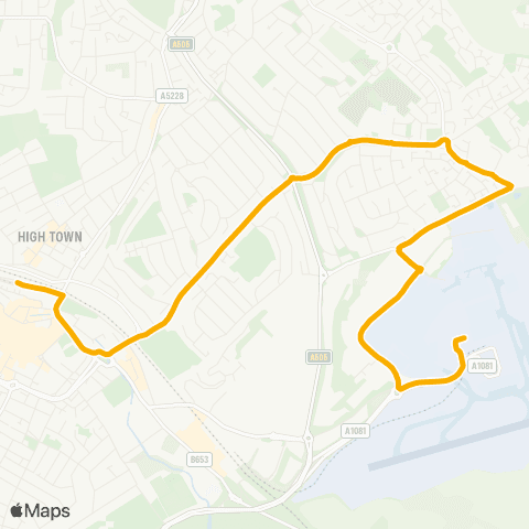 Stagecoach East Airport Bus Sta - Luton Sta Interchange map