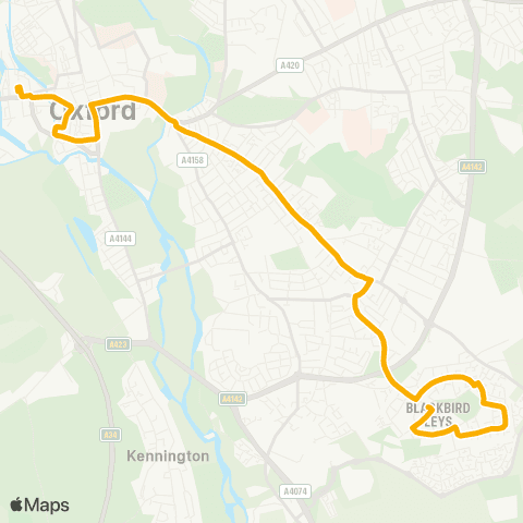 Stagecoach Oxfordshire Sandy Lane West - Speedwell Street map