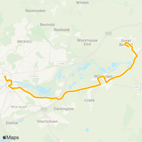 Stagecoach East Bus Station - Alban Middle School map