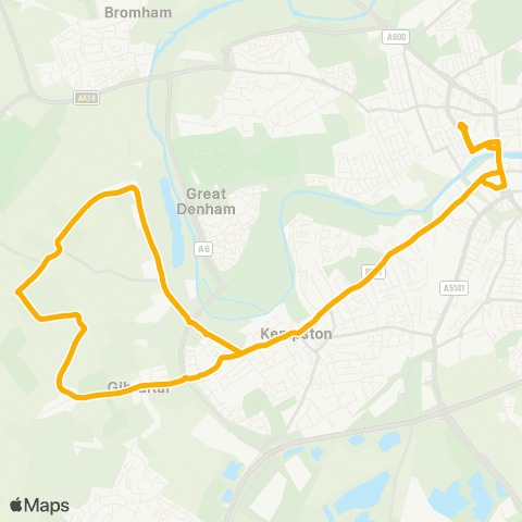 Stagecoach East Bus Station - Peppercorn Park map