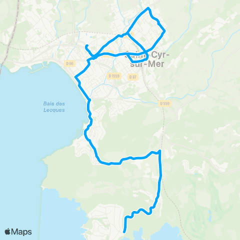 Navette de Saint-Cyr-sur-Mer St Cyr Nav Interquartiers map