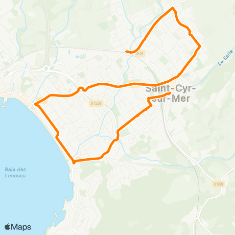 Navette de Saint-Cyr-sur-Mer St Cyr Nav Estivale map