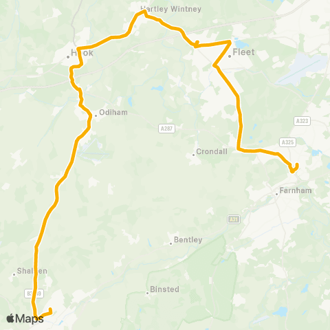 Stagecoach South Bullers Road - Alton College map