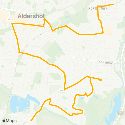 Stagecoach South Woodland Walk - Gloucester Road map