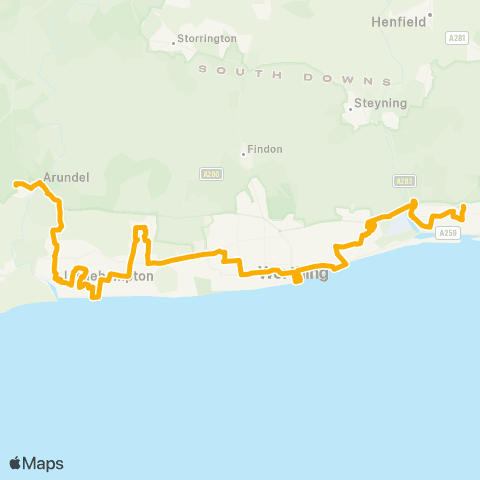 Stagecoach South Holmbush Centre - Jarvis Road map