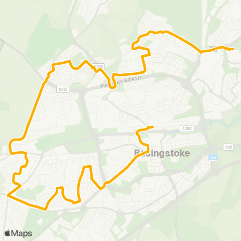 Stagecoach South Princes Gardens - The Chantrys map